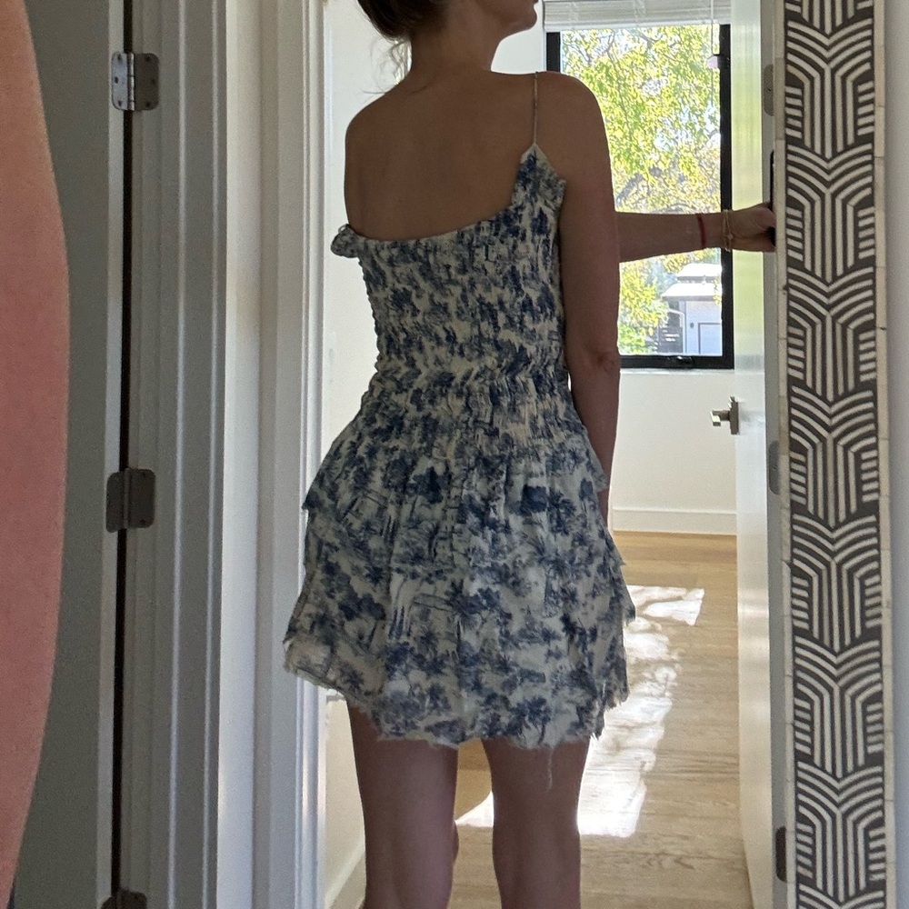 SIR the label Navy and Cream Floral Mini Dress